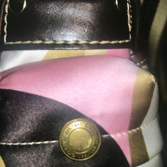 Auth Coach Scarf Print Cross Body/Shoulder Bag - Picture 6 of 9